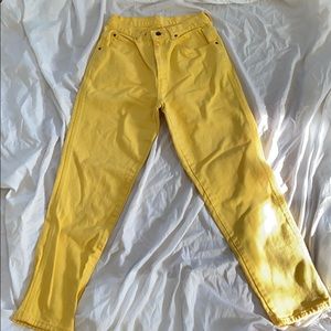 Yellow mom jeans